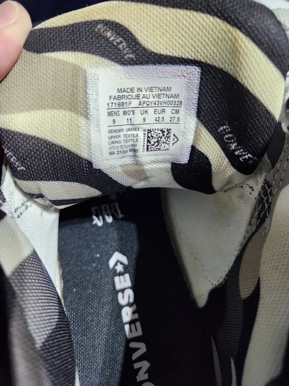 Converse All Star High Top Sneakers in Blue,gray, camo,white - Picture 7 of 9